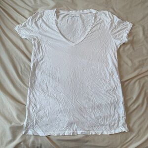 Everlane White Fitted Short Sleeve Tee